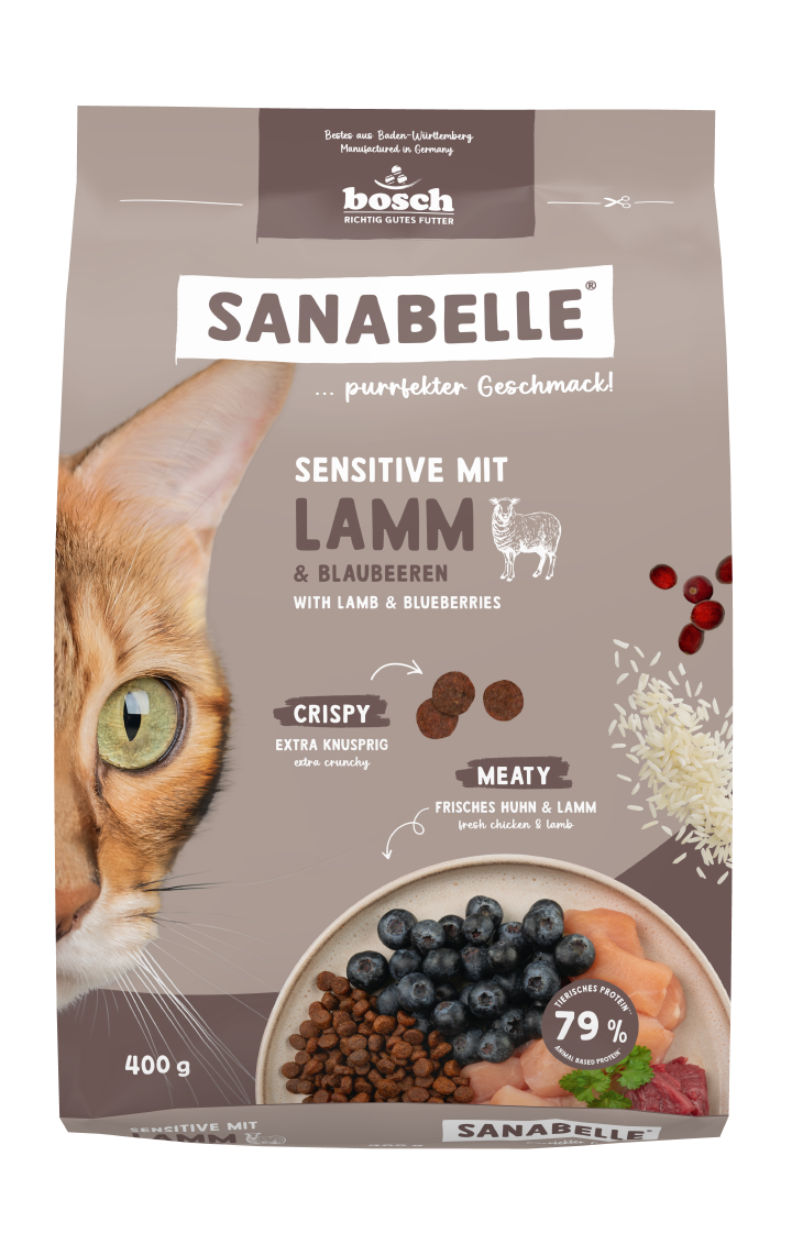 Sanabelle Katzen-Trockenfutter Sensitive mit Lamm